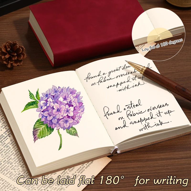 Vintage Green A6 Notebook | 200 Sheets/400 Pages Thick Paper, Portable Pocket Journal for Work & Study thumbnail 5