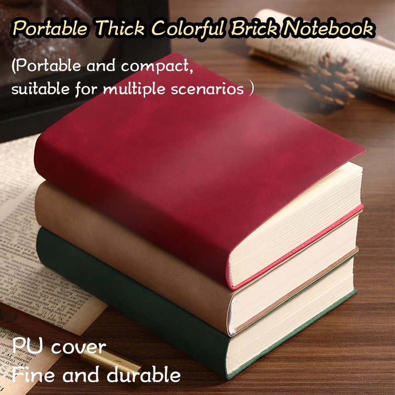 Vintage Green A6 Notebook | 200 Sheets/400 Pages Thick Paper, Portable Pocket Journal for Work & Study thumbnail 4
