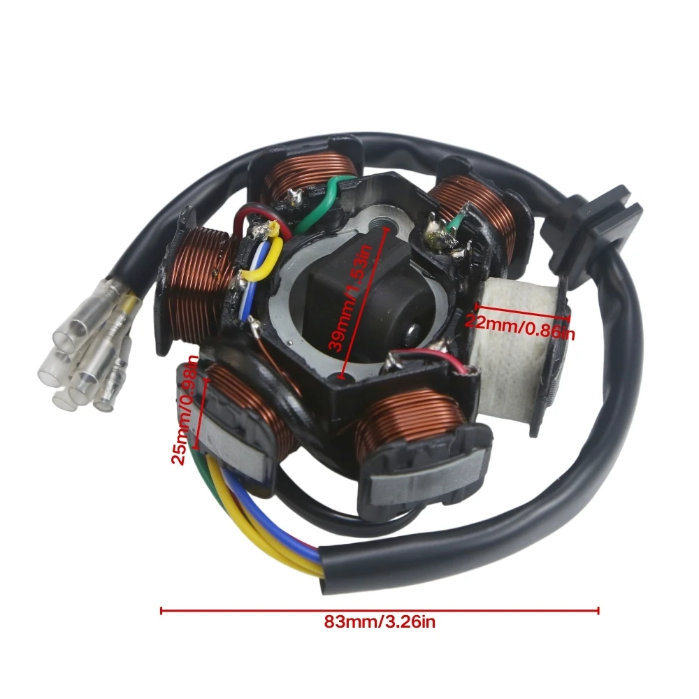 Motorcycle ignition stator magneto coils 139QMB and 157QMJ suitable for GY6 50cc, 125cc, and 150cc scooter motorcycles. thumbnail 6