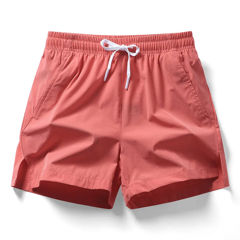 2026 new summer men's sports and casual shorts with pockets, basic pure color, lightweight, suitable for jogging and beach wear thumbnail 5
