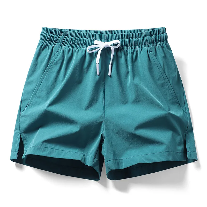 2026 new summer men's sports and casual shorts with pockets, basic pure color, lightweight, suitable for jogging and beach wear thumbnail 3