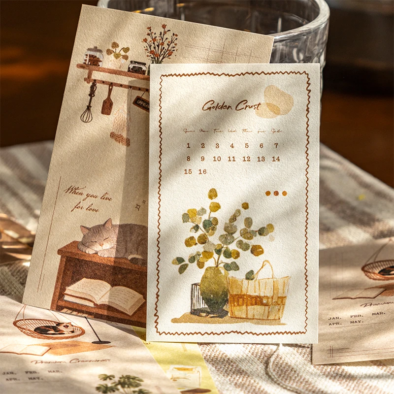 Journal GO 20pcs Time with You Note Pads Creative Warm Journaling Scrapbook Decorative Material Paper Stationery Notes thumbnail 2