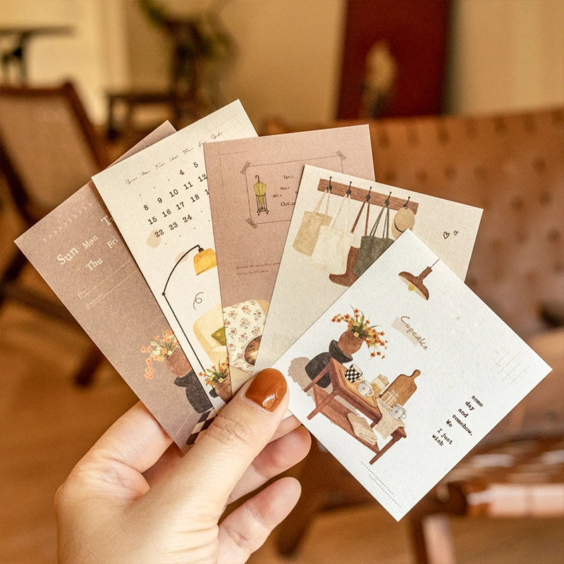 Journal GO 20pcs Time with You Note Pads Creative Warm Journaling Scrapbook Decorative Material Paper Stationery Notes thumbnail 5