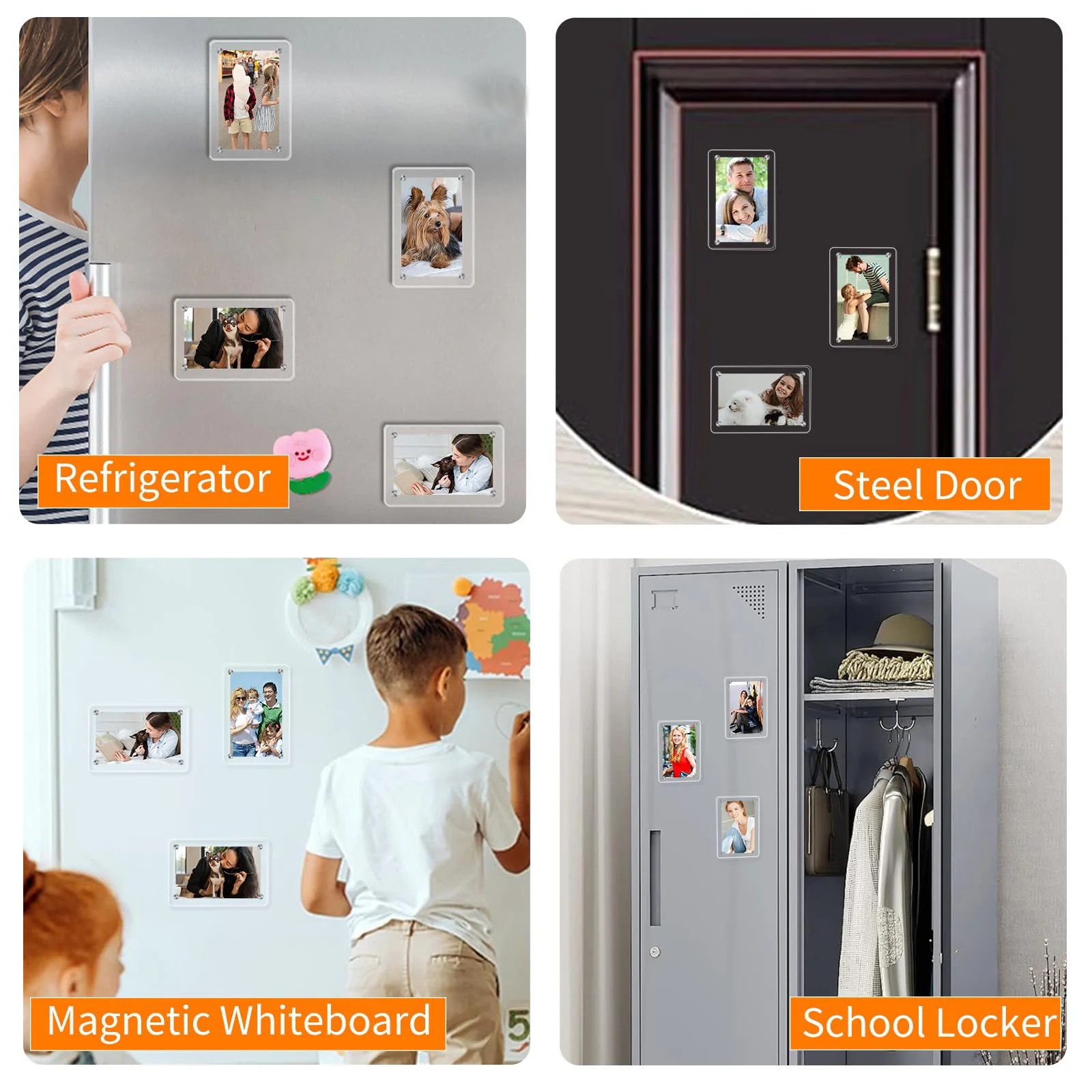 Double Sided Magnetic Acrylic Photo Frame 2.46x3.54 Inch Mini Instax Picture Frame Refrigerator Magnet Fridge Decor thumbnail 5