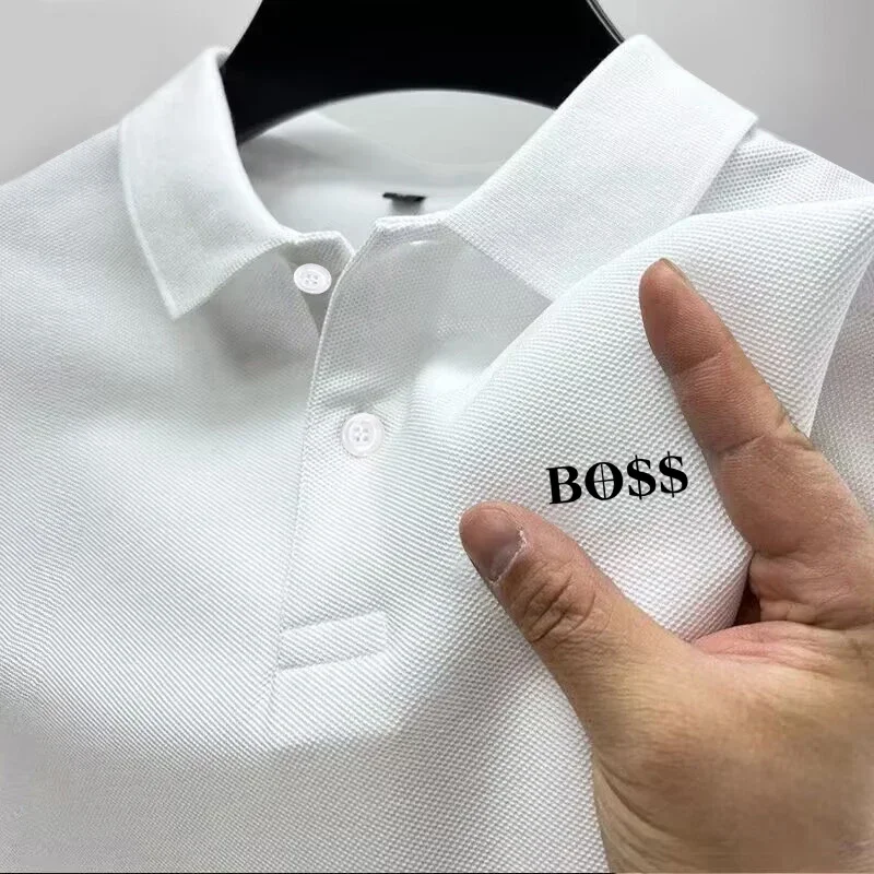 2026 Men's Short-Sleeved Round-Neck Shirt, Durable, Breathable, Casual, Fashionable, Business, Sporty, Summer, High-neck, New St