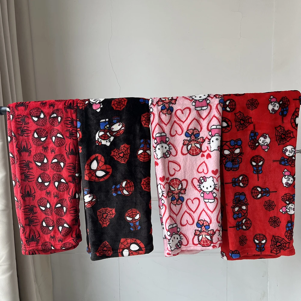 Hot Spider Man Pajamas Pants Hello Kitty Pants Anime Couple Home Trousers Cartoon Loungewear Girl's Leisure Home Trousers thumbnail 6