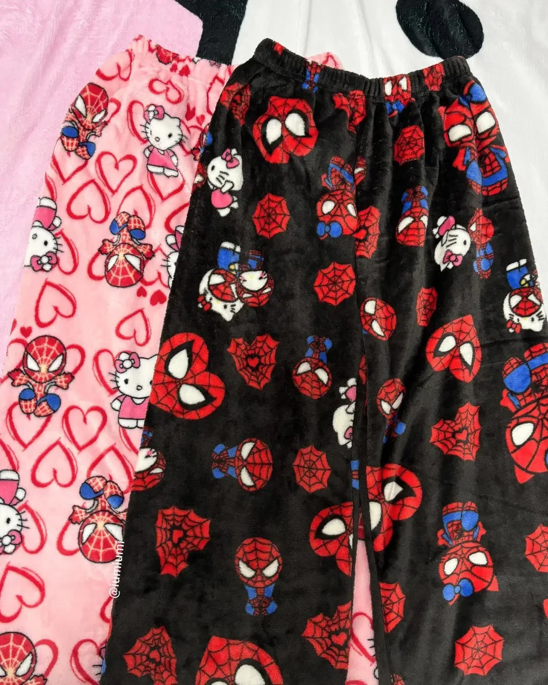 Hot Spider Man Pajamas Pants Hello Kitty Pants Anime Couple Home Trousers Cartoon Loungewear Girl's Leisure Home Trousers thumbnail 5