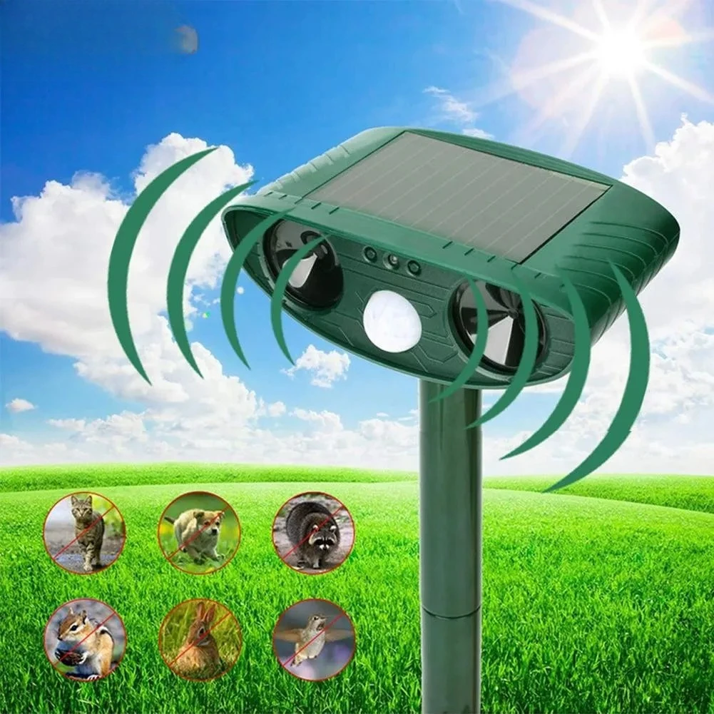 1pc Ultrasound Animal Repeller Solar Energy Cats And Dogs Repeller Rechargeable Garden FarmYard Waterproof Creature Deterrent thumbnail 3