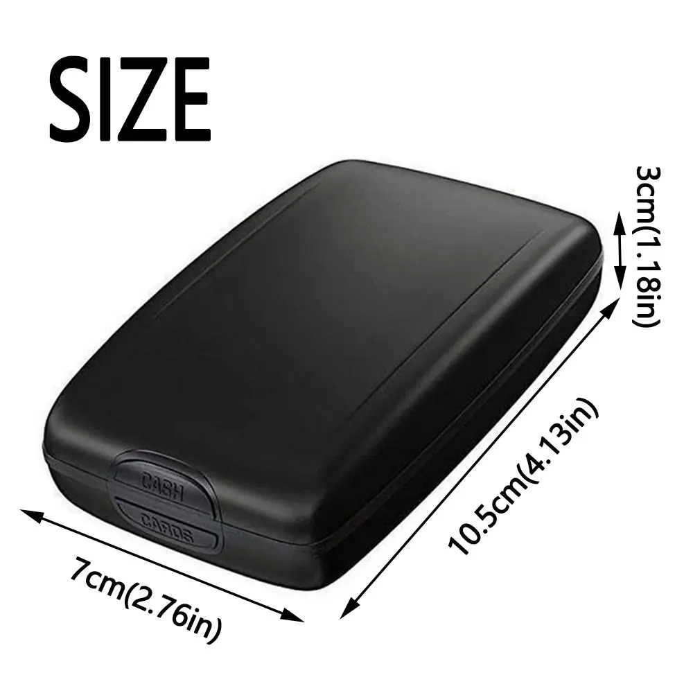 Coin Purse Large Capacity Credit Cards Holder Anti-Theft Card Case RFID Blocking Wallet Dust-proof Hard Case Passport Wallet Men thumbnail 5