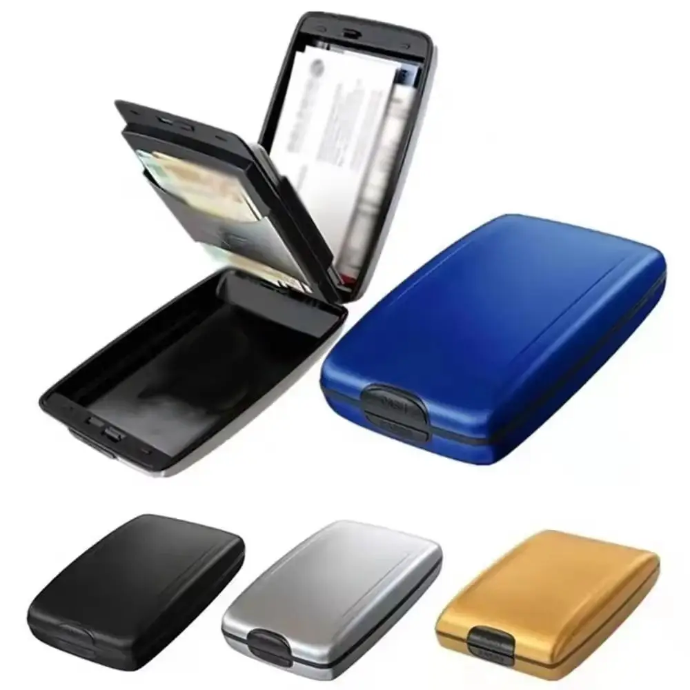 Coin Purse Large Capacity Credit Cards Holder Anti-Theft Card Case RFID Blocking Wallet Dust-proof Hard Case Passport Wallet Men