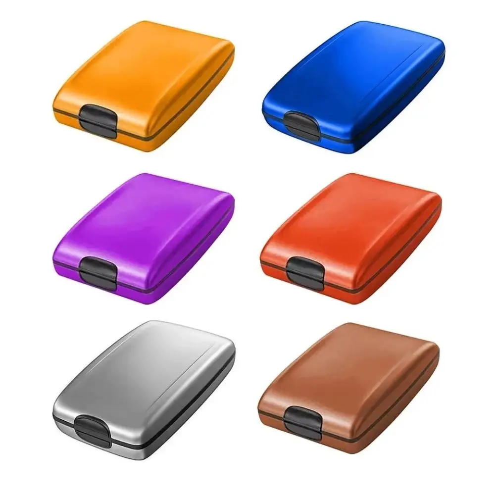 Coin Purse Large Capacity Credit Cards Holder Anti-Theft Card Case RFID Blocking Wallet Dust-proof Hard Case Passport Wallet Men thumbnail 6