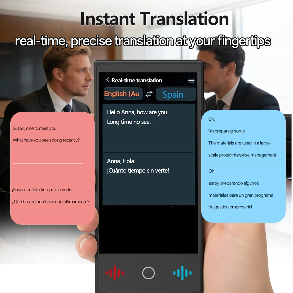 2026 New AI Travel Translator T26 ChatGPT 160 Languages Professional Business Voice Translation Real-time for Corporate Trip thumbnail 5