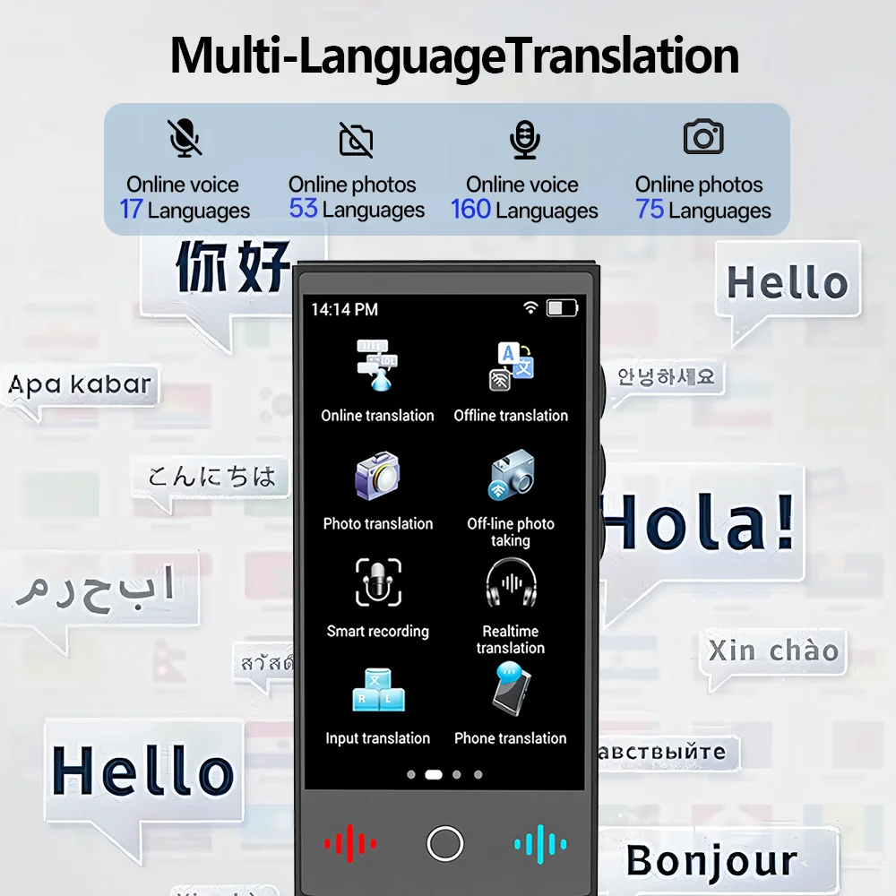 2026 New AI Travel Translator T26 ChatGPT 160 Languages Professional Business Voice Translation Real-time for Corporate Trip thumbnail 3