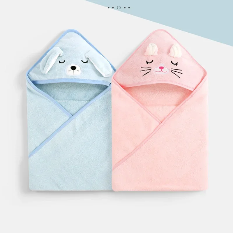 Cartoon Animal Baby Bath Towels Soft Newborn Hooded Towel Blanket Toddler Bathrobe Warm Sleeping Swaddle Wrap for Boys Girls thumbnail 5