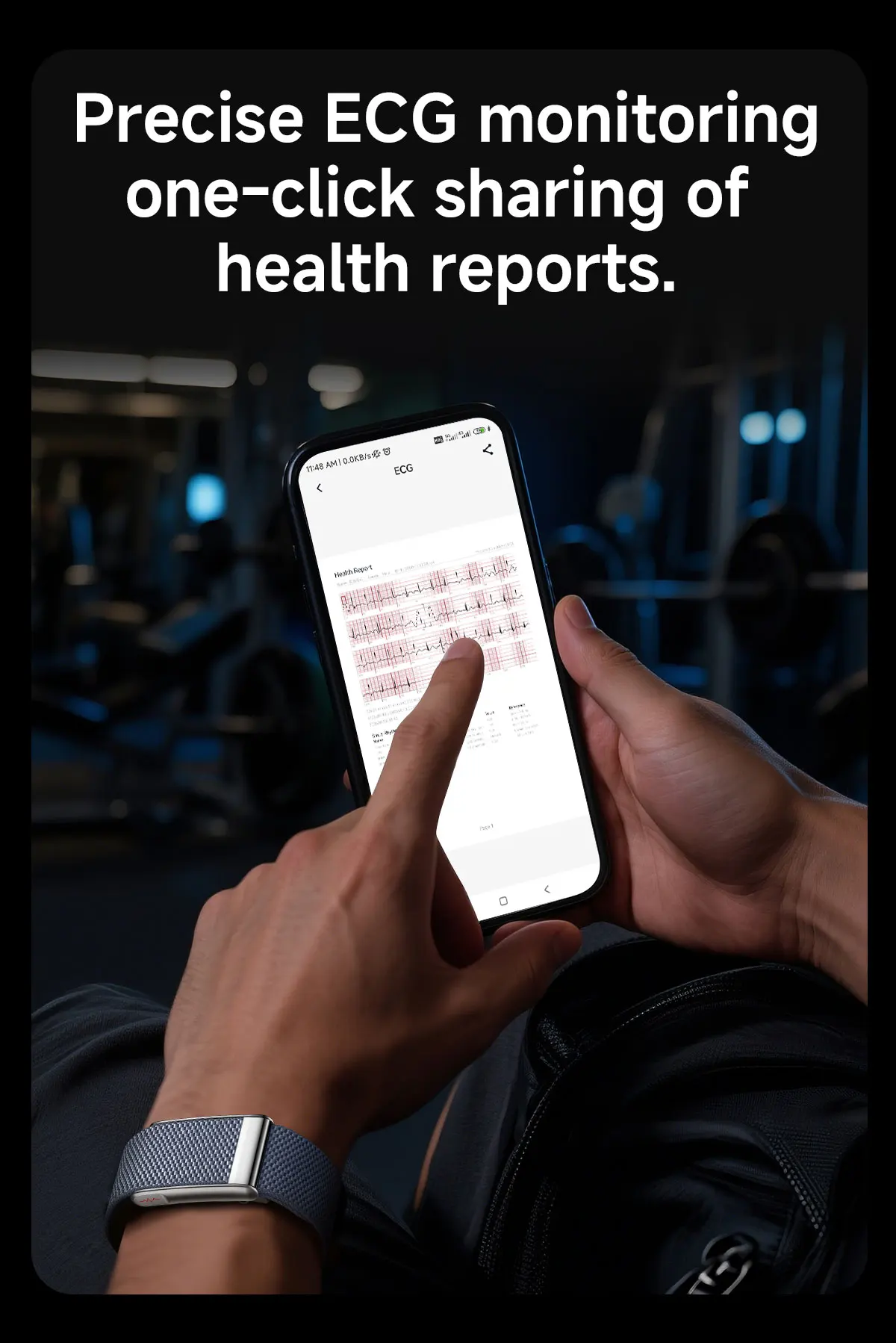 VWAR Loop Life Fitness Tracker Uric Acid Blood lipids Smart Bracelet Men ECG Blood Pressure Call Reminder Health Smart Band 2026 thumbnail 4
