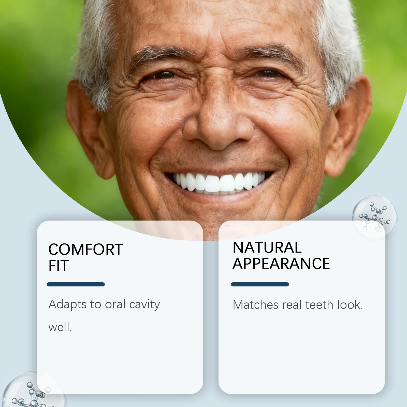 Dentures Full Set Natural Upper Lower Braces Silicone Denture Set for Men Women Instant Confident Fake Tooth Oral Hygiene Care thumbnail 3