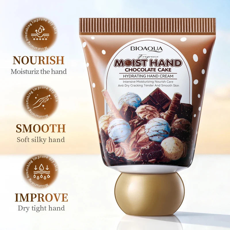 BIOAQUA Chocolate Hand Cream Moisturizing Nourishing Anti-aging Anti-aging Whitening Creams Hands Skin Care Products thumbnail 3