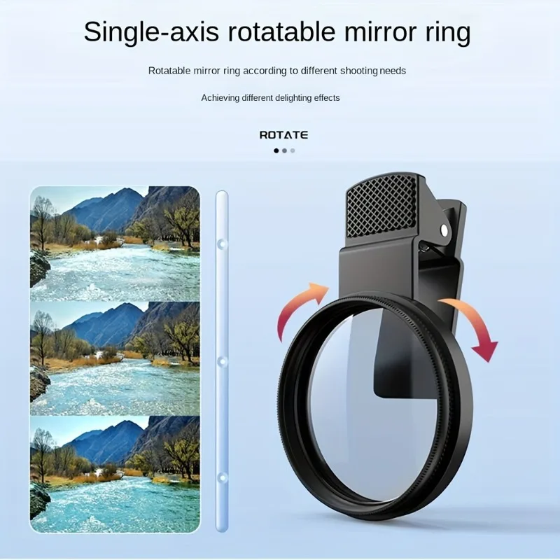 52mm CPL Clip-On Phone Camera Filter, Ultra-Thin Polarizer for Glare Reduction & Landscape Photography thumbnail 3
