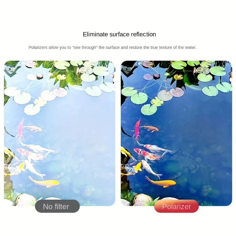 52mm CPL Clip-On Phone Camera Filter, Ultra-Thin Polarizer for Glare Reduction & Landscape Photography thumbnail 4