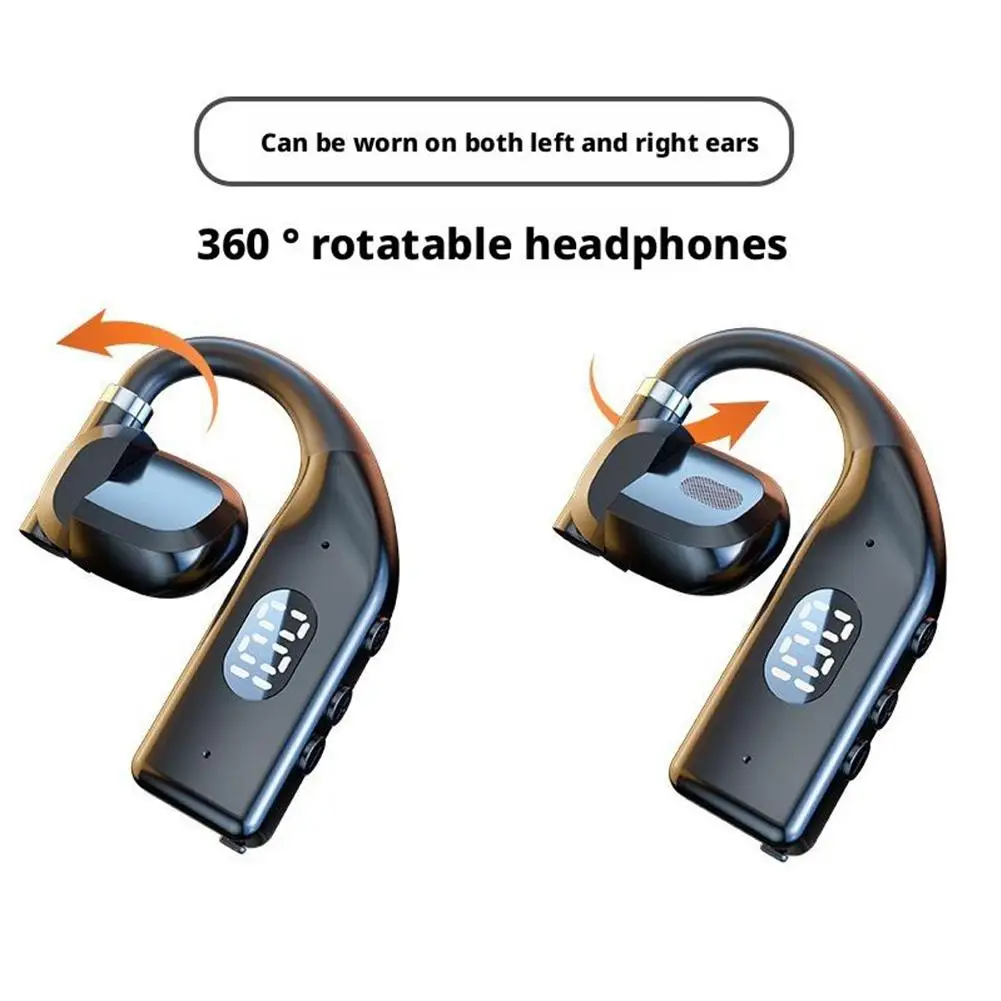 Single Earphones Long Standby Business Headphones Waterproof Mono Headset Outdoor Call Bluetooth Wireless Earbuds thumbnail 5