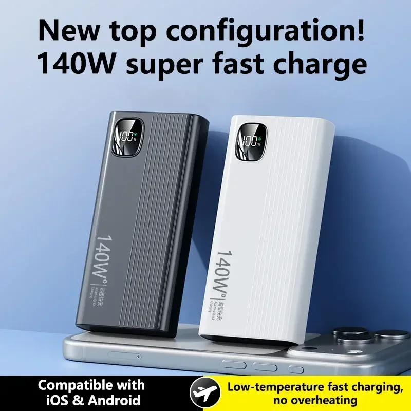 VIVO 140W 500000mAh Power Pank Large Capacity Super Fast Charging Portable Digital Display External Battery for iPhone Samsung thumbnail 3