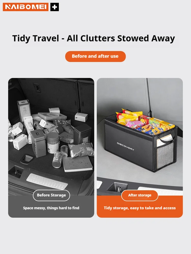 Car Trunk Foldable Storage Box Multi-Purpose Storage Organizer Bag Large-Capacity Stowing Tidying Bag For Land Rover Discovery thumbnail 3