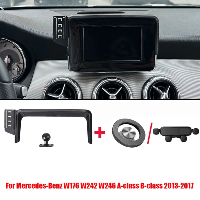 Car Phone Screen Holder for Mercedes-Benz W176 W242 W246 A-class B-class 2013-2017 Magnetic Phone Mount Gravity Phone Bracke