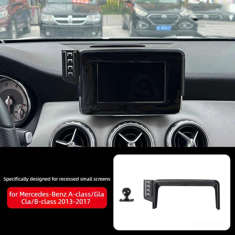 Car Phone Screen Holder for Mercedes-Benz W176 W242 W246 A-class B-class 2013-2017 Magnetic Phone Mount Gravity Phone Bracke thumbnail 2