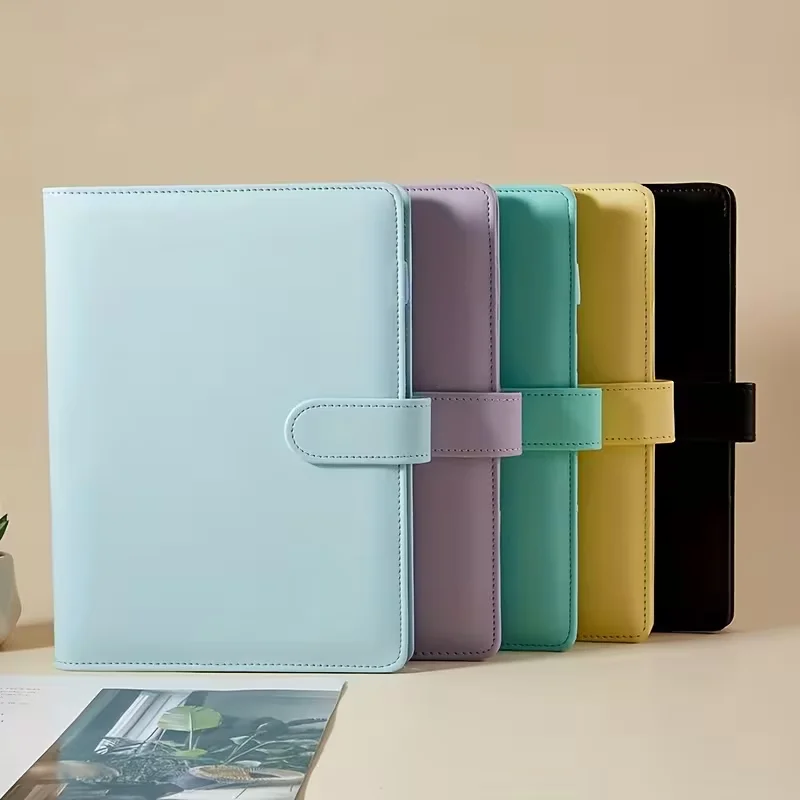 New Vintage Refillable Notebook File Folder Notepad Cover Leather Ring Binder Office Supplies thumbnail 2