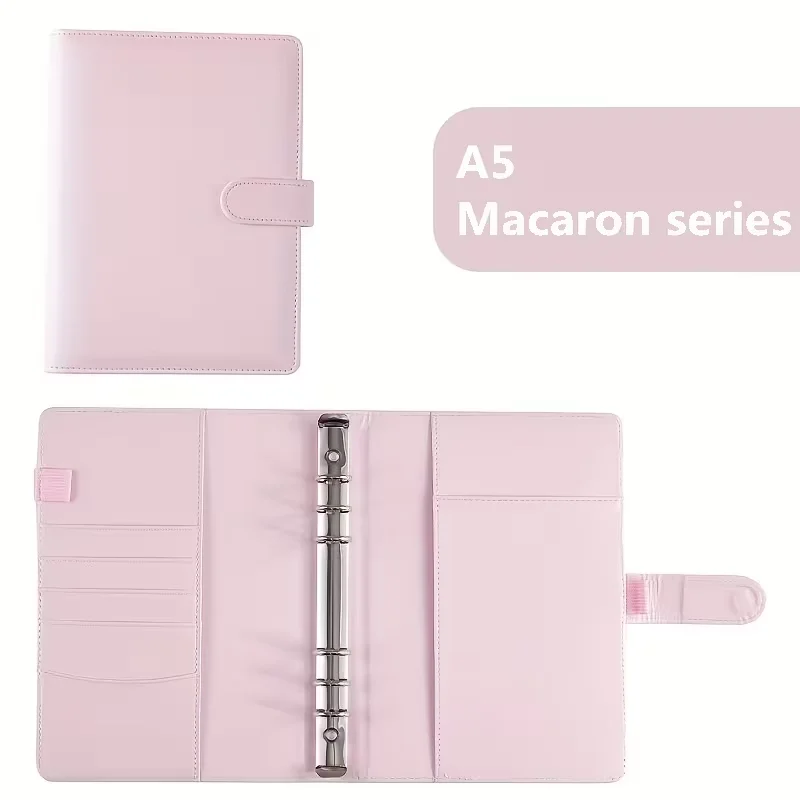 New Vintage Refillable Notebook File Folder Notepad Cover Leather Ring Binder Office Supplies thumbnail 6