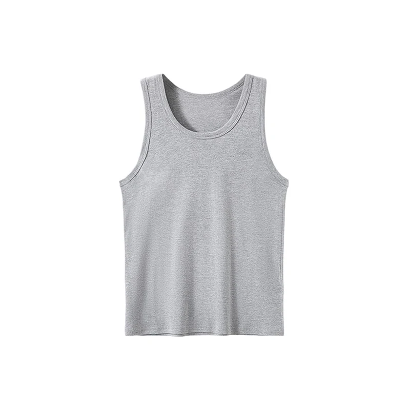 1/3 Pack Four Seasons Men's Cotton Joker Vest Teenagers Simple Fit Sports Fitness T-shirt Middle-aged Casual Sleeveless Shirt thumbnail 2