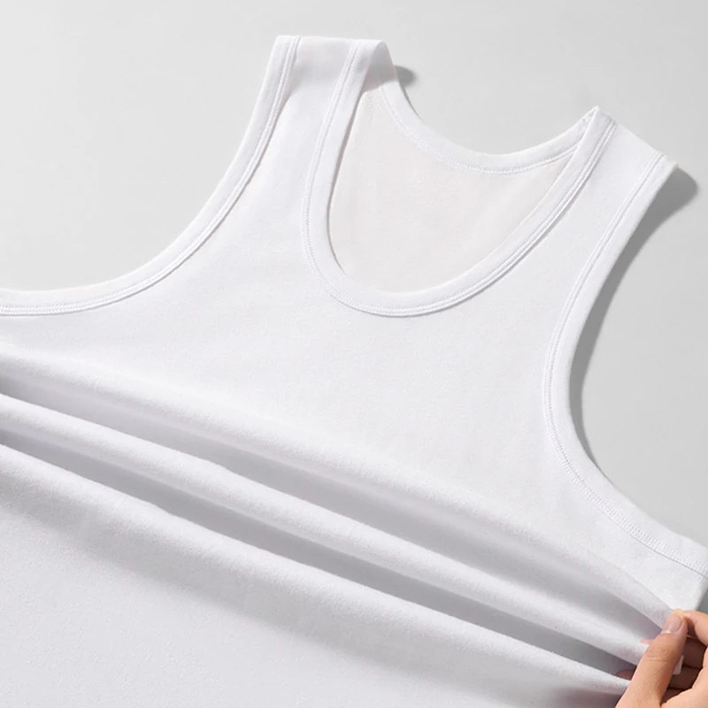 1/3 Pack Four Seasons Men's Cotton Joker Vest Teenagers Simple Fit Sports Fitness T-shirt Middle-aged Casual Sleeveless Shirt thumbnail 5