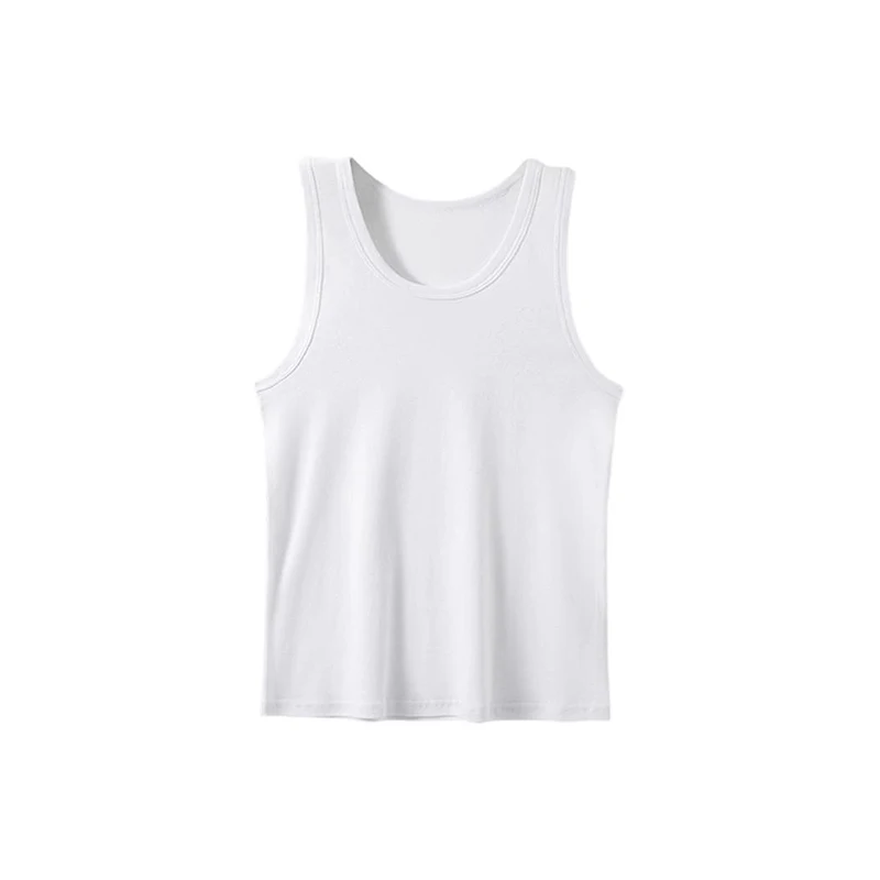 1/3 Pack Four Seasons Men's Cotton Joker Vest Teenagers Simple Fit Sports Fitness T-shirt Middle-aged Casual Sleeveless Shirt thumbnail 3