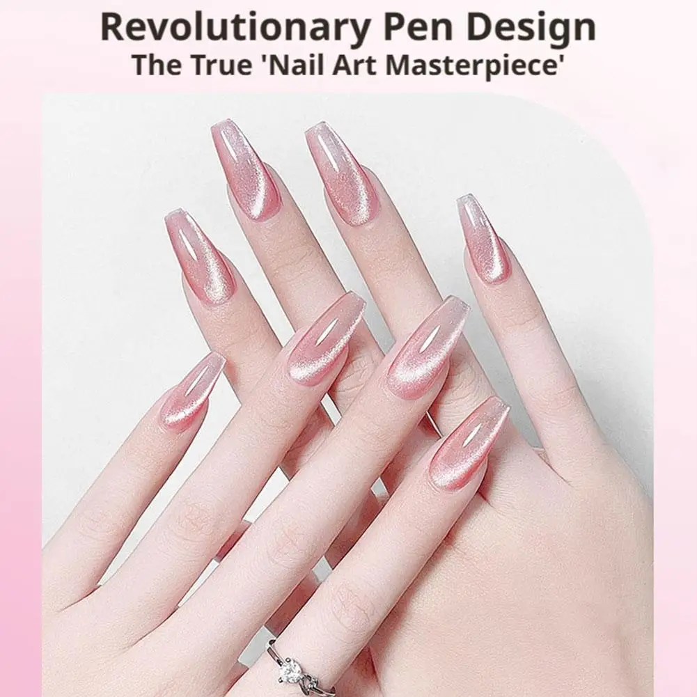 Portable 7 in 1 Cat Eye Nail Pen Magnetic Gel Polish All-in-One Tool Remover Magnetic Ball Nude Art Brush Kit Portable Easy thumbnail 3