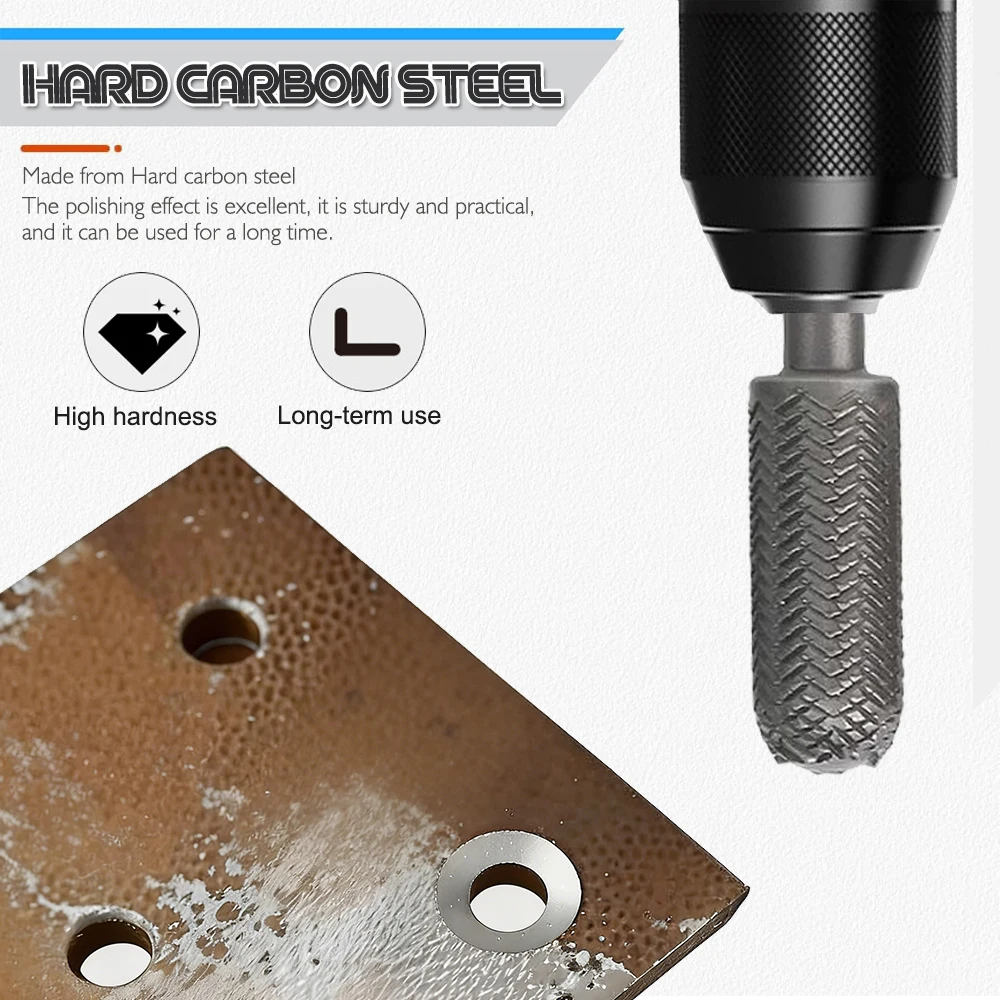 5 Pcs Woodworking Rotary File Set Electric Rotary Grinding & Polishing Machine with Grinding Head Tea Tray Root Carving Tool thumbnail 2