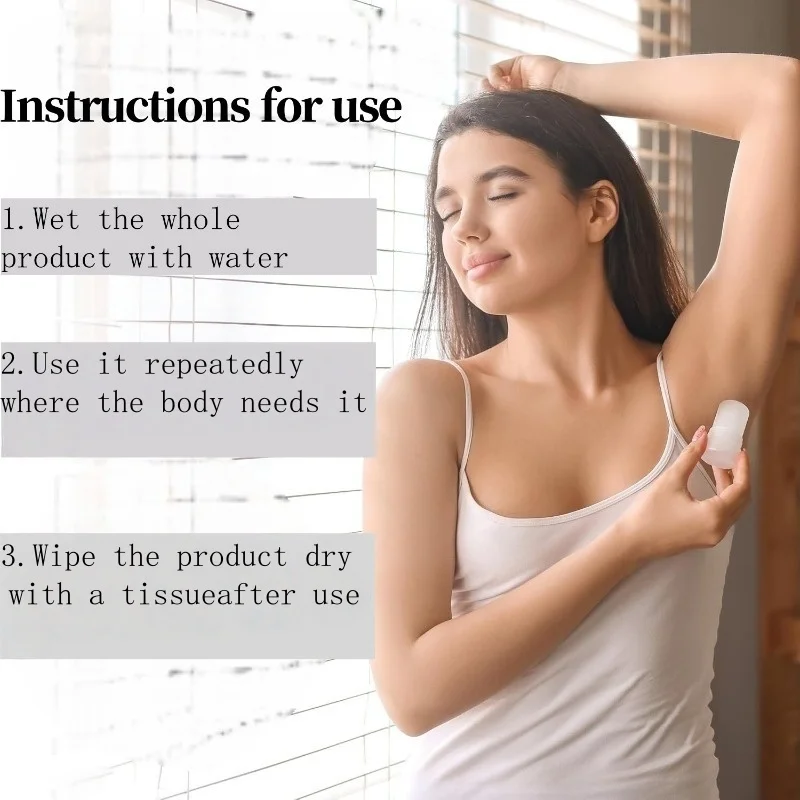 60g Natural Alum Crystal Deodorant Stick for Women & Men – Potassium Alum Stone for Odor Control,Non-Sticky Mineral Rock Design thumbnail 4