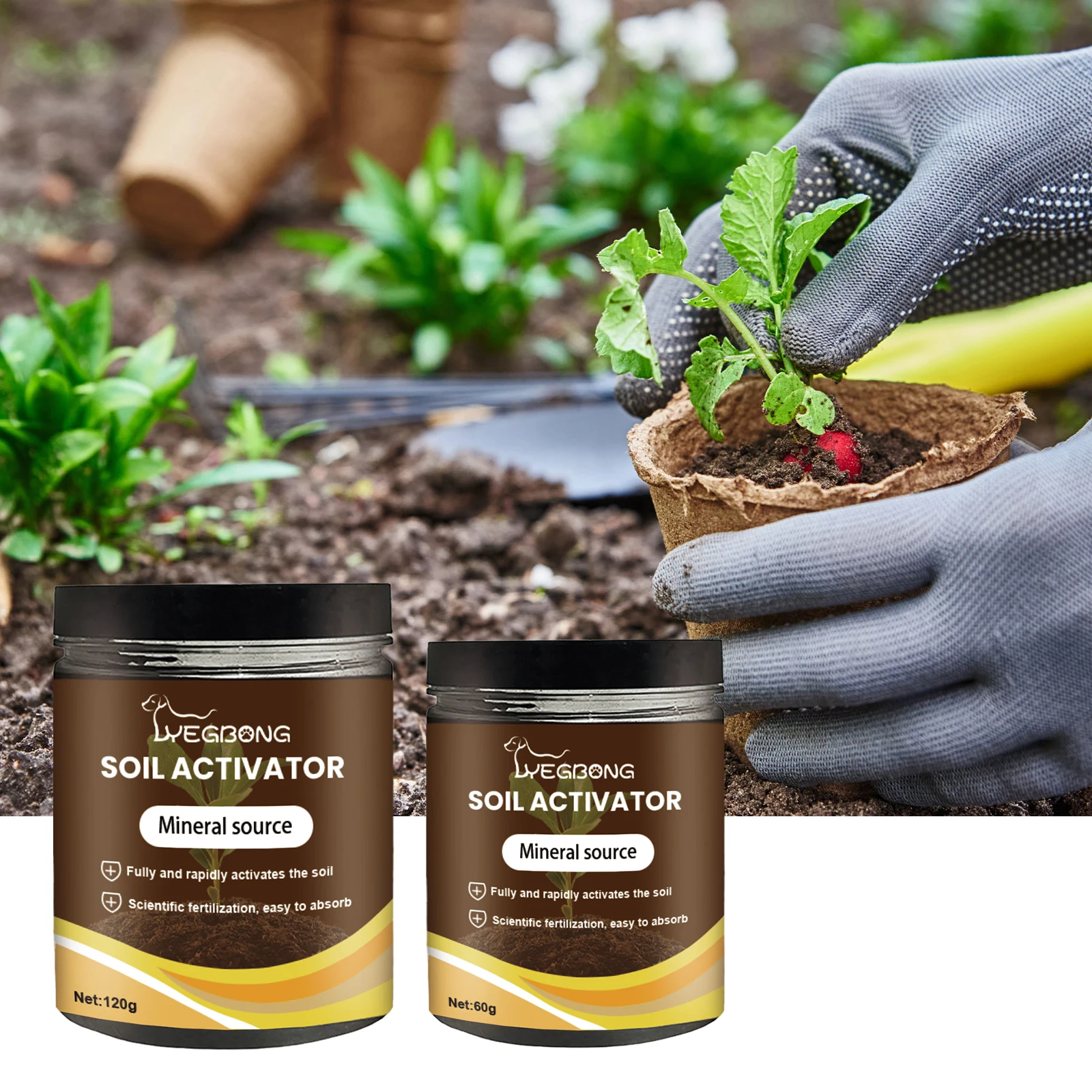 Soil Activator Mineral Source Garden Nutrient Soil Loosen Soil Prevent Compaction Promote Root Health Growth Flower Fertilizer