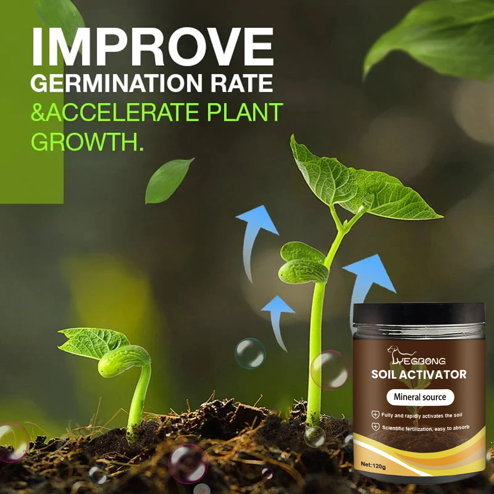 Soil Activator Mineral Source Garden Nutrient Soil Loosen Soil Prevent Compaction Promote Root Health Growth Flower Fertilizer thumbnail 3