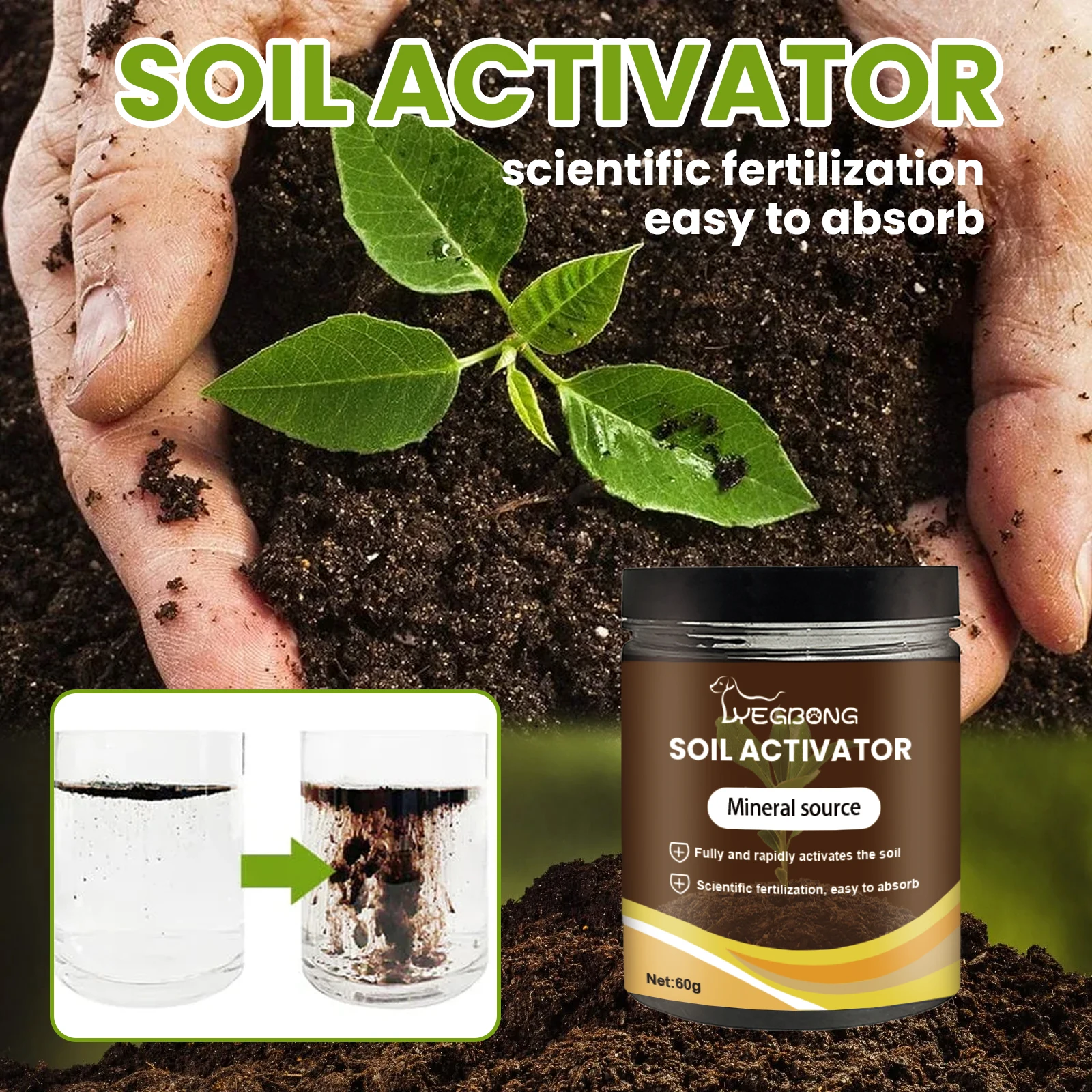 Soil Activator Mineral Source Garden Nutrient Soil Loosen Soil Prevent Compaction Promote Root Health Growth Flower Fertilizer thumbnail 2