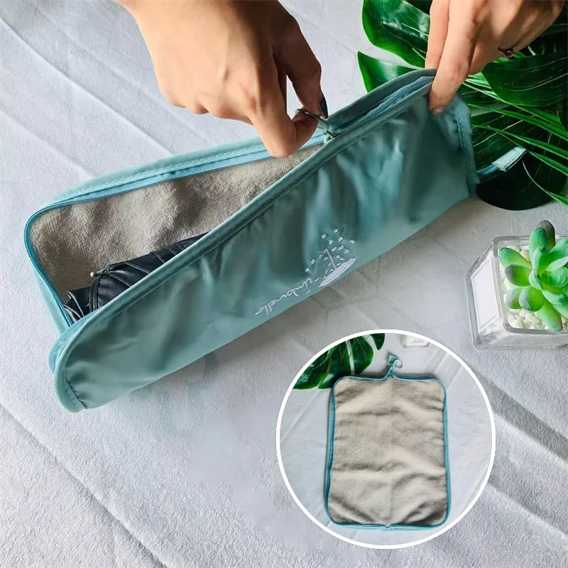 Small Fresh Umbrella Storage Bag Clutch Type Absorbent Folding Umbrella Bag Go Out Portable Waterproof Storage Bag thumbnail 2