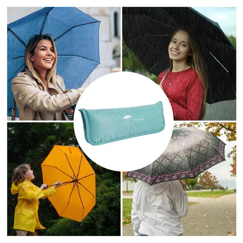 Small Fresh Umbrella Storage Bag Clutch Type Absorbent Folding Umbrella Bag Go Out Portable Waterproof Storage Bag thumbnail 6