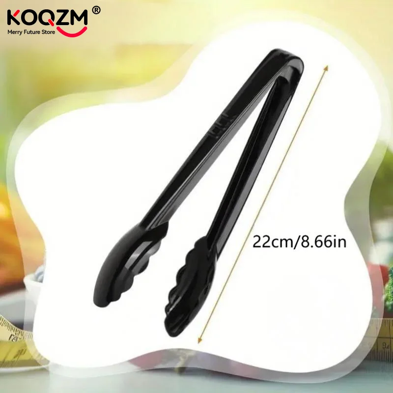 2/4/6pcs Black Plastic Food Tongs BBQ Bread Clip Kitchen Utensil Outdoor BBQ Clamps For Camping Kitchen Tongs For Baking Steak thumbnail 6