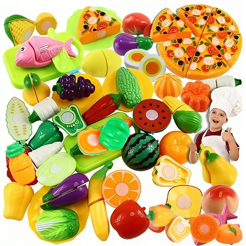Fun vegetable cutting food, fruit and vegetable toys, play house sets, early basic skilldevelopment, as holiday gifts