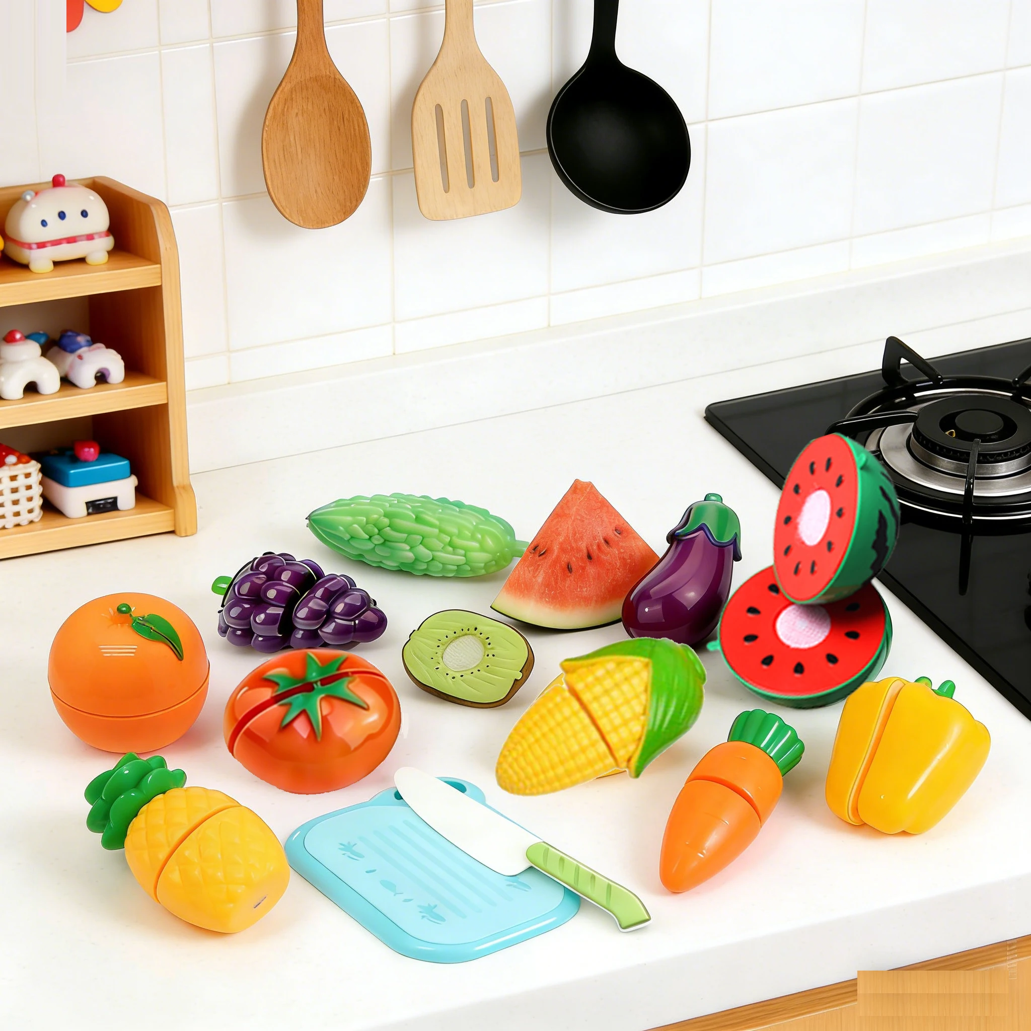 Fun vegetable cutting food, fruit and vegetable toys, play house sets, early basic skilldevelopment, as holiday gifts thumbnail 2