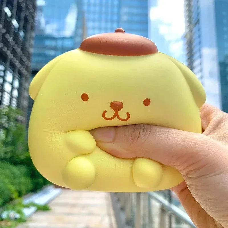 Sanrio Cute Stress Relief Toys Cinnamoroll Kawaii Plush Anime Cartoon Kids Stress Relieving Handheld Therapy Figurine Gift thumbnail 2