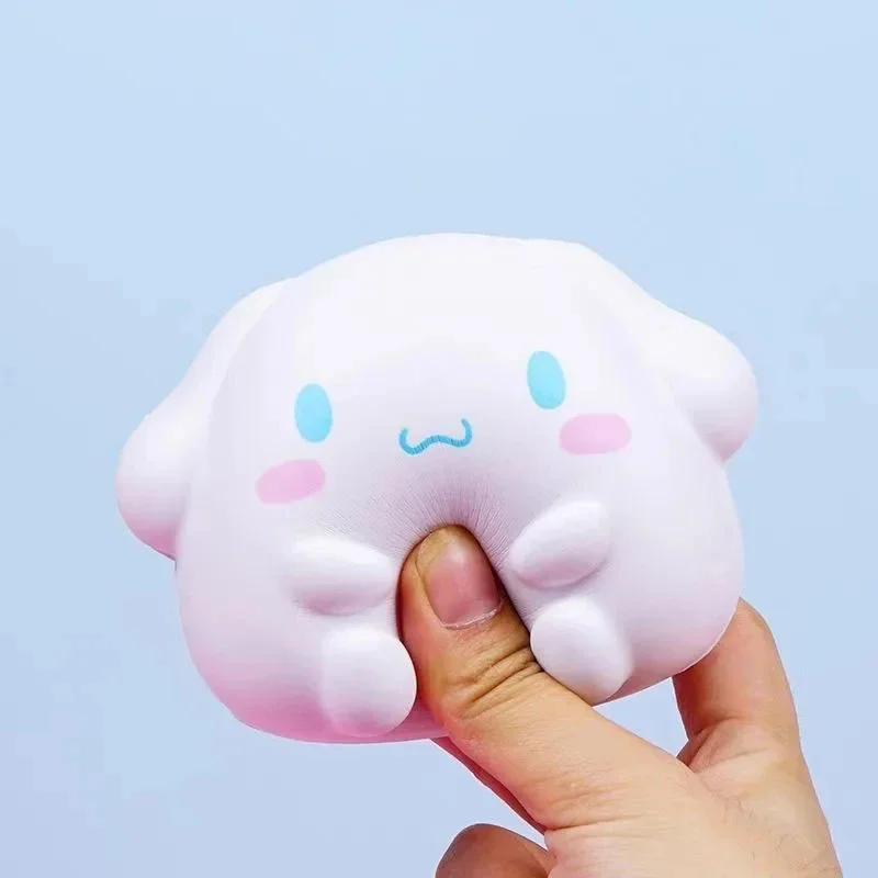 Sanrio Cute Stress Relief Toys Cinnamoroll Kawaii Plush Anime Cartoon Kids Stress Relieving Handheld Therapy Figurine Gift thumbnail 6