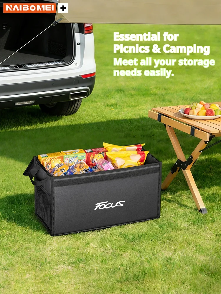 Car Trunk Foldable Storage Box Multi-Purpose Storage Organizer Bag Large-Capacity Stowing Tidying Bag For Ford Focus thumbnail 4