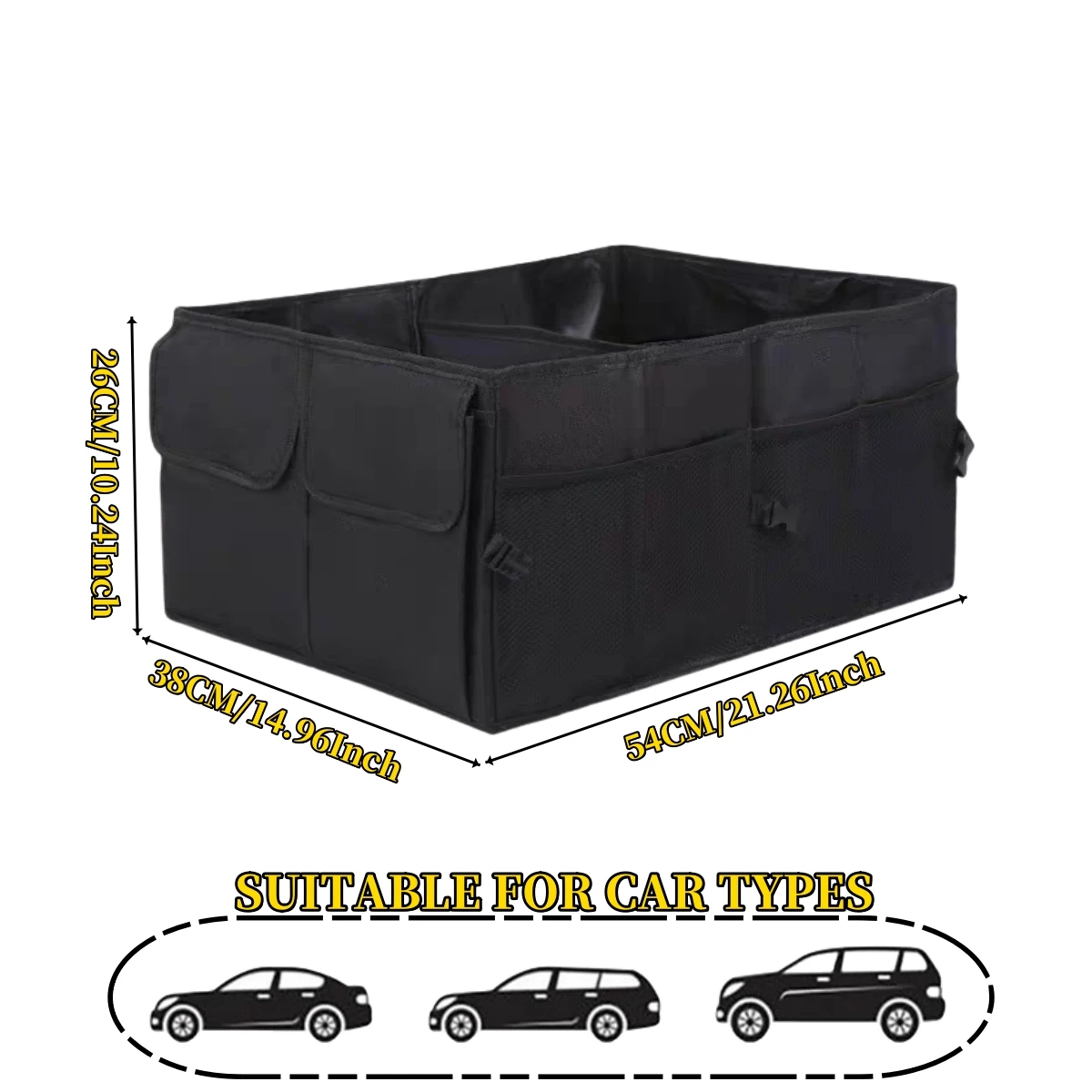 Big Capacity Collapsible Car Storage Box Trunk Cargo Case Repair Tools Holder Auto Organizer Automotive Accessories Universal thumbnail 2