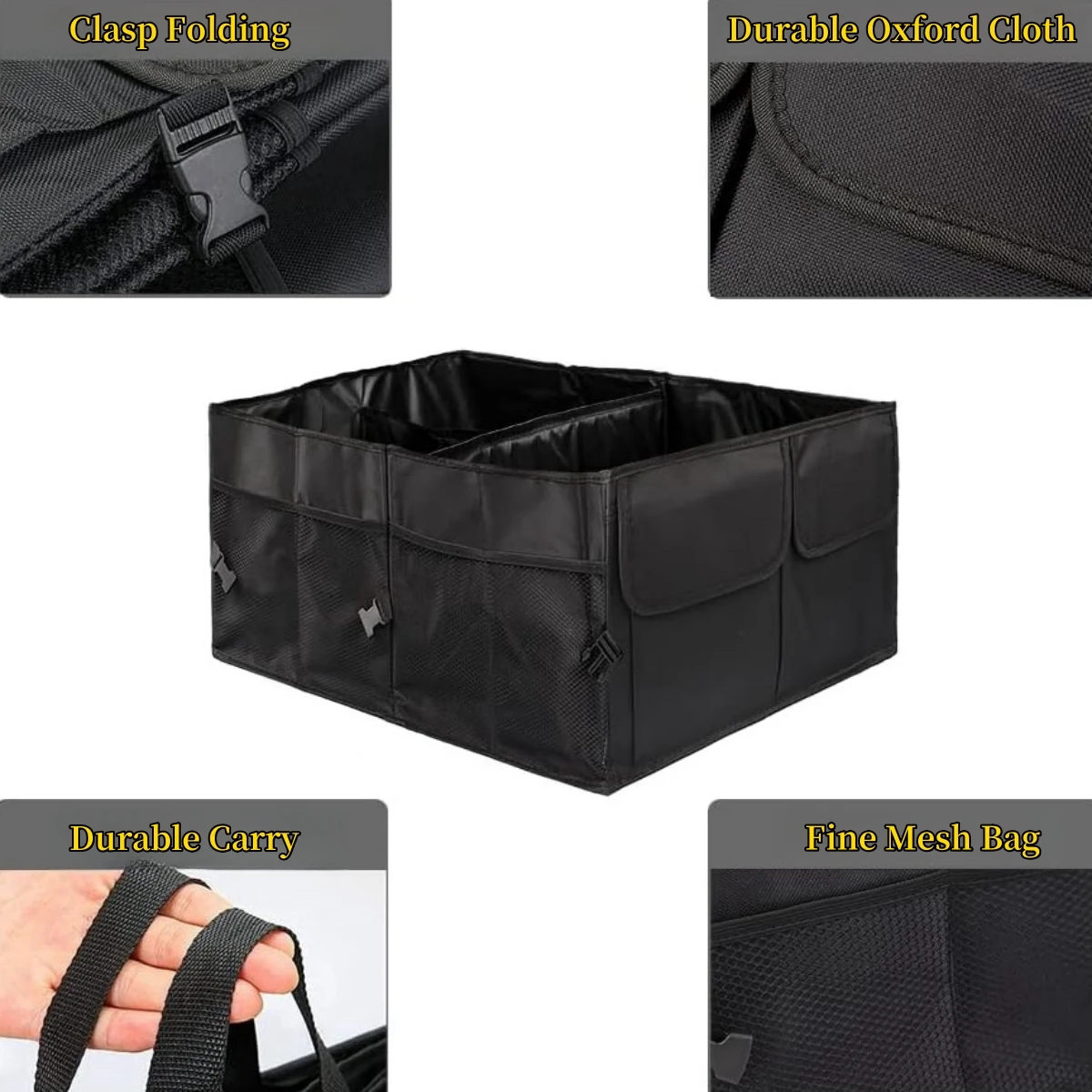 Big Capacity Collapsible Car Storage Box Trunk Cargo Case Repair Tools Holder Auto Organizer Automotive Accessories Universal thumbnail 5