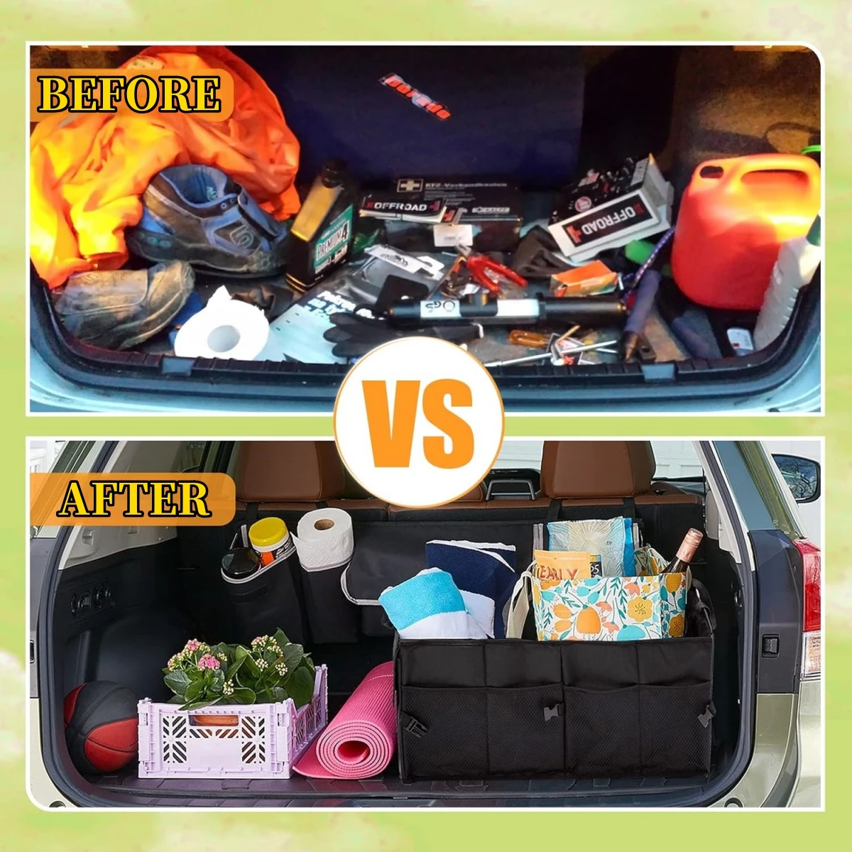 Big Capacity Collapsible Car Storage Box Trunk Cargo Case Repair Tools Holder Auto Organizer Automotive Accessories Universal thumbnail 3